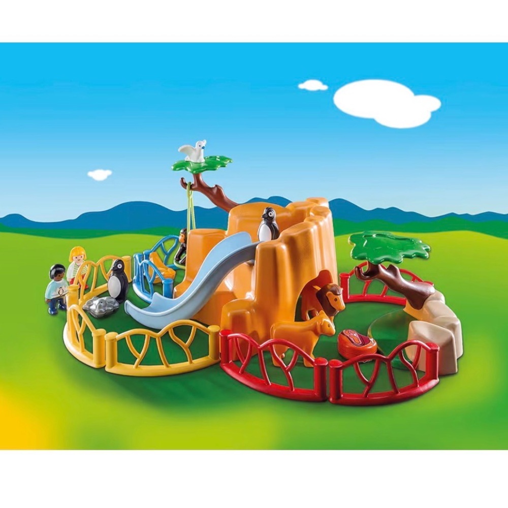 Playmobil 1.2.3 Zoo Playset with Blue Slide - Picture 4 of 16